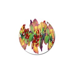 Leaves Autumn Berries Garden Golf Ball Marker (4 Pack) by Simbadda