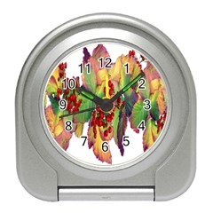 Leaves Autumn Berries Garden Travel Alarm Clock by Simbadda