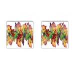 Leaves Autumn Berries Garden Cufflinks (Square) Front(Pair)