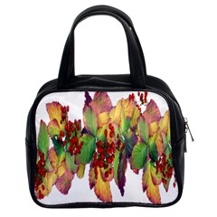 Leaves Autumn Berries Garden Classic Handbag (two Sides) by Simbadda