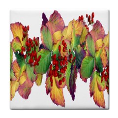 Leaves Autumn Berries Garden Face Towel by Simbadda