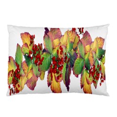 Leaves Autumn Berries Garden Pillow Case by Simbadda