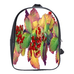 Leaves Autumn Berries Garden School Bag (large) by Simbadda