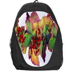 Leaves Autumn Berries Garden Backpack Bag by Simbadda