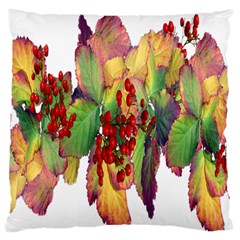 Leaves Autumn Berries Garden Standard Flano Cushion Case (one Side) by Simbadda