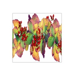 Leaves Autumn Berries Garden Satin Bandana Scarf by Simbadda