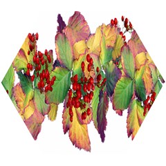 Leaves Autumn Berries Garden Wooden Puzzle Hexagon by Simbadda