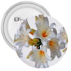 Lilies White Belladonna 3  Buttons by Simbadda