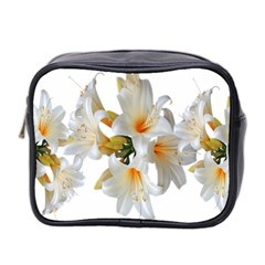 Lilies White Belladonna Mini Toiletries Bag (two Sides) by Simbadda