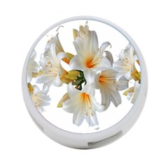 Lilies White Belladonna 4-port Usb Hub (one Side) by Simbadda