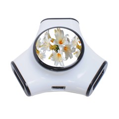 Lilies White Belladonna 3-port Usb Hub by Simbadda