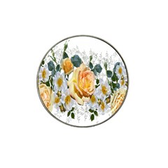 Flowers Roses White Yellow Hat Clip Ball Marker (4 Pack) by Simbadda