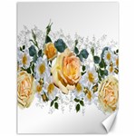 Flowers Roses White Yellow Canvas 12  x 16  11.86 x15.41  Canvas - 1