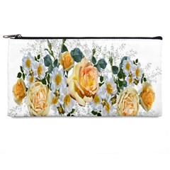 Flowers Roses White Yellow Pencil Cases by Simbadda