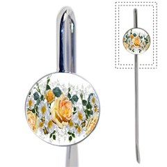 Flowers Roses White Yellow Book Mark by Simbadda