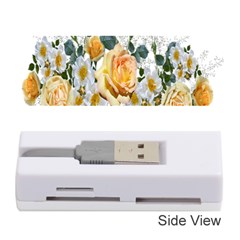 Flowers Roses White Yellow Memory Card Reader (stick) by Simbadda