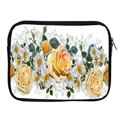 Flowers Roses White Yellow Apple Ipad 2/3/4 Zipper Cases by Simbadda