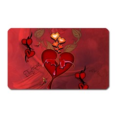 Wonderful Hearts And Rose Magnet (rectangular) by FantasyWorld7