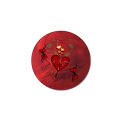 Wonderful Hearts And Rose Golf Ball Marker (10 Pack) by FantasyWorld7