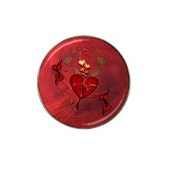 Wonderful Hearts And Rose Hat Clip Ball Marker (10 Pack) by FantasyWorld7