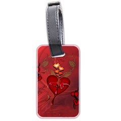 Wonderful Hearts And Rose Luggage Tag (two Sides) by FantasyWorld7