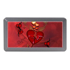 Wonderful Hearts And Rose Memory Card Reader (mini) by FantasyWorld7