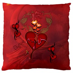 Wonderful Hearts And Rose Standard Flano Cushion Case (one Side) by FantasyWorld7