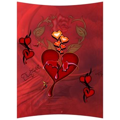 Wonderful Hearts And Rose Back Support Cushion by FantasyWorld7