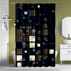 Blocks Pattern Rainbow, Backgrounds Textures Shower Curtain 48  X 72  (small)  by Simbadda