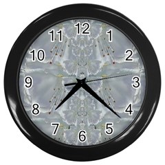 Silky Flowers From The Bohemian Paradise  In Time Wall Clock (black) by pepitasart