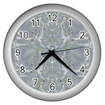 Silky Flowers From The Bohemian Paradise  In Time Wall Clock (Silver) Front