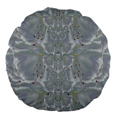 Silky Flowers From The Bohemian Paradise  In Time Large 18  Premium Flano Round Cushions by pepitasart