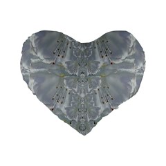 Silky Flowers From The Bohemian Paradise  In Time Standard 16  Premium Flano Heart Shape Cushions by pepitasart