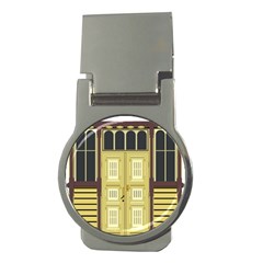 Graphic Door Entry Exterior House Money Clips (round)  by Simbadda