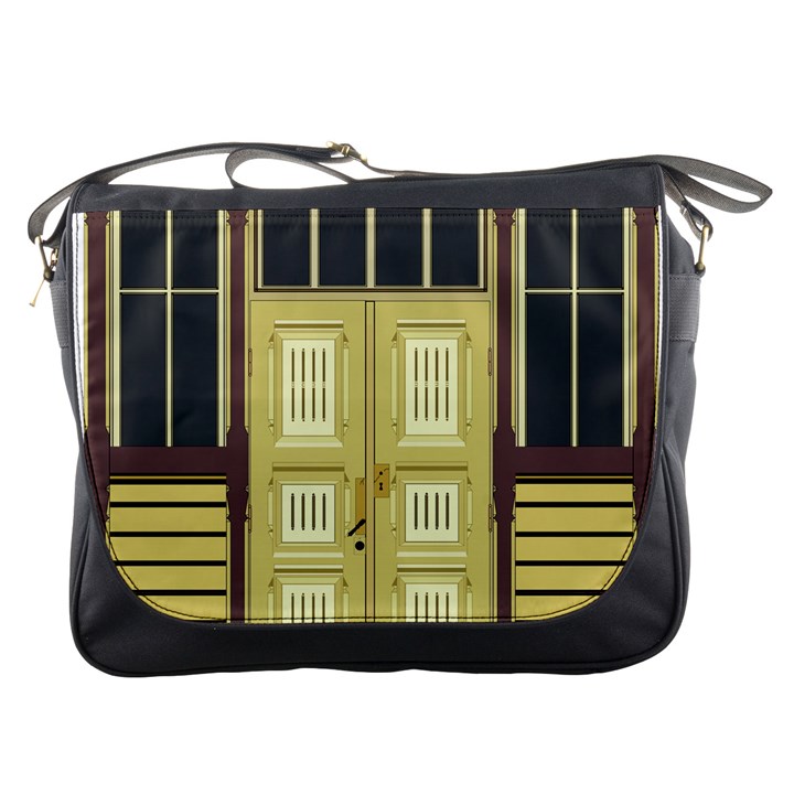 Graphic Door Entry Exterior House Messenger Bag