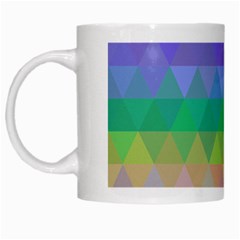 Abstract Texture Triangle Geometric White Mugs by Simbadda