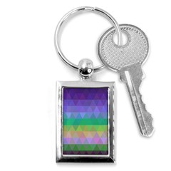 Abstract Texture Triangle Geometric Key Chain (rectangle) by Simbadda