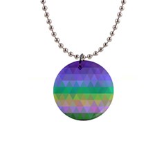 Abstract Texture Triangle Geometric 1  Button Necklace by Simbadda