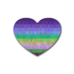 Abstract Texture Triangle Geometric Heart Coaster (4 Pack)  by Simbadda