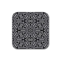 Grid Pattern Backdrop, Backgrounds Textures Rubber Square Coaster (4 Pack)  by Simbadda