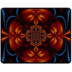 Abstract Art Artwork Fractal Design Double Sided Fleece Blanket (medium)  by Simbadda