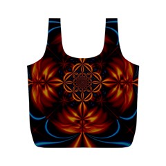 Abstract Art Artwork Fractal Design Full Print Recycle Bag (m) by Simbadda