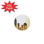 Life Urban City Scene Building 1  Mini Buttons (100 pack)  Front