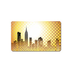 Life Urban City Scene Building Magnet (name Card) by Simbadda