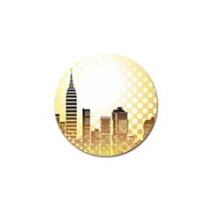 Life Urban City Scene Building Golf Ball Marker by Simbadda