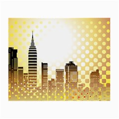 Life Urban City Scene Building Small Glasses Cloth by Simbadda