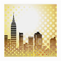 Life Urban City Scene Building Medium Glasses Cloth (2 Sides) by Simbadda