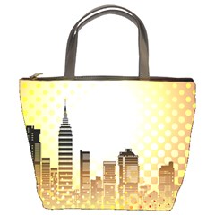 Life Urban City Scene Building Bucket Bag