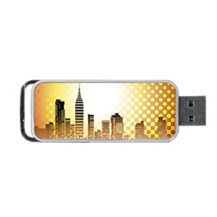 Life Urban City Scene Building Portable Usb Flash (two Sides) by Simbadda