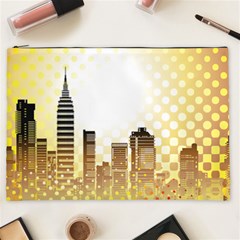 Life Urban City Scene Building Cosmetic Bag (xxl) by Simbadda